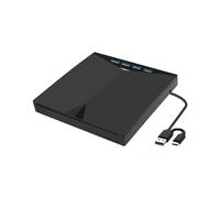 ipago - Disco externo para ordenador portátil, disco externo, lector de datos USB, unidad óptica USB de alta velocidad, grabador de unidad portátil USB 3.0 Tipo-c