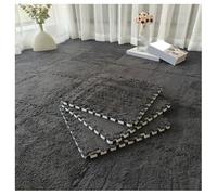 IPAGSEFWE Alfombra de Felpa para Gatear, Tapetes de Espuma entrelazados Cuadrados con Borde, Paquete 9, Multicolor, Varios tamaños(Black,24x24inch)