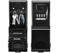 iPalamila Gaethra - Caja fuerte para llaves con código numérico, 4 dígitos con código iluminado, resistente al agua, inoxidable, para el hogar, oficina, escuela, garaje y más (negro)