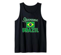 Ipanema Beach Rio con Bandera de Brasil Camiseta sin Mangas