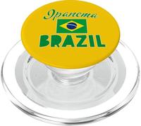 Ipanema Beach Rio con Bandera de Brasil PopSockets PopGrip para MagSafe