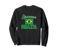 Ipanema Beach Rio con Bandera de Brasil Sudadera