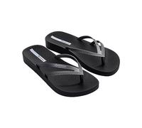 Ipanema Chanclas Bossa Soft V FEM para mujer, color negro/plateado, talla 37 EU, negro/plateado, 37 EU