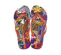 IPANEMA Graffiti IV Fem, Chanclas Mujer, Azul/Amarillo, 38 EU