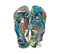 IPANEMA Graffiti IV Fem, Chanclas Mujer, Azul/Verde, 39 EU