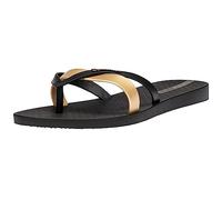 Ipanema Kirei Fem, Chanclas Mujer, Negro y Dorado, 39 EU