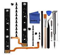 iParto Riel deslizante derecho e izquierdo de repuesto con Flex (incluye 17 tornillos) piezas de reparación para consola Nintendo Switch, kit de repuesto para riel deslizante de consola NS Switch