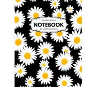 IPCOMPOSITION NOTEBOOK | Midnight Daisy Garden | Cuaderno de Notas: College Ruled | 200 Pages | 8.5 x 11 in | Ideal for School, College, University, Office & Travel | Perfect Gift for Teens & Adults