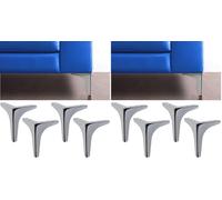 IPEA 4 Patas para Muebles y sofás Modelo Meta - Juego de 4 Patas de Hierro - Patas de diseño Elegante para sillones y armarios - Color Cromado - Altura 170 mm (Paquete de 2)
