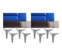 IPEA 4 Patas para Sofás y Muebles Modelo Meta- Juego de 4 Patas de Hierro para Sillones y Hogar - Diseño Moderno y Elegante - Color Cromado - Altura 150 mm (Paquete de 2)