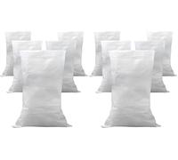 IPEA 5x Bolsas Grandes de Polipropileno 105 x 55 cm - Bolsa Multiusos para Embalaje, Jardín, Verduras, Arena, Escombros, Bricolaje - Contenedor de Objetos - Blanco - 5 Piezas (Paquete de 2)