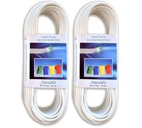 IPEA Cable Tendedero de 4 mm de Acero - 20 Metros - Fabricado en Italia - Alambre Hilo Tendedero Plastificado de Exterior para Tender la Colada y Ropa - Color Blanco (Paquete de 2)