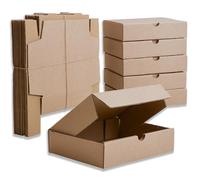IPEA Cajas de Cartón 21 x 15 x 5 cm para Envíos, Comercio Electrónico, Regalos - 10 PIEZAS - Made in Italy - Cajas Cuadradas Planas Multiusos para Embalar Objetos, Eventos, Fiestas - Caja