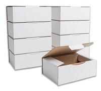 IPEA Cajas de Cartón Blancas 20 x 14 x 7,5 cm para Envíos, E-Commerce, Regalos - [ 10 Piezas ] - Made in Italy - Cajas Cuadradas Multiusos para Embalar Objetos, Eventos, Fiestas - Blanco