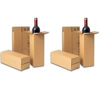 IPEA Cajas de Cartón Largas para Botella de Vino y Envíos - 30 x 10 x 10 cm - Made in Italy - 5 Unidades - Caja de Tubo E-Commerce, Regalos, Eventos, Fiestas - Caja y Paquete Botellero (Paquete de 2)