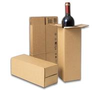 IPEA Cajas de Cartón Largas para Botella de Vino y Envíos - 30 x 10 x 10 cm - Made in Italy - 5 Unidades - Caja de Tubo E-Commerce, Regalos, Eventos, Fiestas - Caja y Paquete Botellero