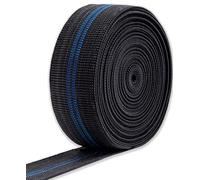 IPEA Correa elástica para sofá, sillas, sillones - [10 Metros de Longitud] - Fabricado en Italia - Ancho 50 mm - Cuerda de 2 Rayas para tapicería, Asientos, respaldos - Elasticidad 80%