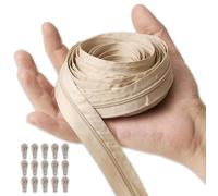 IPEA Cremallera Continua Cadena #3 Beige - [ 5 METROS + 15 CURSORES METÁLICOS ] - Made in Italy - Cremallera Recortable para Costura, Ropa y Accesorios - Ancho 30 mm - Beige