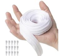 IPEA Cremallera Continua Cadena #3 Blanca - [ 5 METROS + 15 CURSORES METÁLICOS ] - Made in Italy - Cremallera Recortable para Costura, Ropa y Accesorios - Ancho 30 mm - Blanco