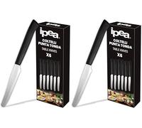 IPEA Cuchillos de Mesa para Carne y Carne - Juego de 6 - Cuchillo Afilado con Hoja Dentada de Acero Inoxidable para Cortar Carne y Alimentos para Almuerzo la Cena - Cuchillos el Hogar y Cocina