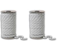 IPEA Cuerda de Plomo para Cortinas - Súper Pesado 100 G/MT - Made in Italy - 3 Metros - Cuerda Plomada para Cortinas, Telas, Mosquiteras - Trenza de Plomo - Peso - Hilo Plomado (Paquete de 2)