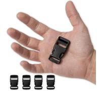 IPEA Hebillas de plástico de 20 mm para mochilas, bolsos, accesorios, 4 unidades, fabricado en Italia, súper sólida, hebilla de doble cara para mochilas, costura, bolsos, ropa