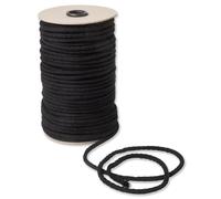 IPEA Hilo de Macramé Negro de Algodón Natural - 6 mm x 100 Metros - [ Made in Italy ] - Rollo Súper Largo - Hilo para Trabajos Artesanales, Decoraciones, Tapices y Cortinas - Cuerda de Macramé