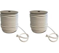 IPEA Hilo Macrame 8 mm x 100 Metros - Rollo Súper Largo - Cuerda de Macrame para Decoraciónes, Manualidades, Trabajos Artesanales y Colgantes - Hilo de Coser - Color Natural (Paquete de 2)