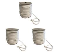 IPEA Hilo Macrame 8 mm x 100 Metros - Rollo Súper Largo - Cuerda de Macrame para Decoraciónes, Manualidades, Trabajos Artesanales y Colgantes - Hilo de Coser - Color Natural (Paquete de 3)