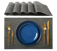 IPEA Manteles Individuales Americanos Elegantes 45 x 30 cm para Cena, Almuerzo, Desayuno - 6 Unidades - Mantel Individual Lavable, Resistente al Calor, Antideslizante, Antimanchas para Mesa de Cocina