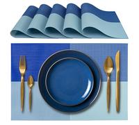 IPEA Manteles Individuales Americanos Elegantes 45 x 30 cm para Cena, Almuerzo, Desayuno - 6 Unidades - Mantel Individual Lavable, Resistente al Calor, Antideslizante, Antimanchas para Mesa de Cocina