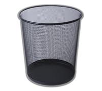IPEA Papelera de Malla Metálica Negra - 26 x 23 cm - Papelera de Reciclaje para Oficina, Casa, Dormitorio, Escuela de Metal - Cesta de Basura para Escritorio, Mesa, Mueble