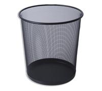 IPEA Papelera de Malla Metálica Negra - 26 x 23 cm - Papelera de Reciclaje para Oficina, Casa, Dormitorio, Escuela de Metal - Cesta de Basura para Escritorio, Mesa, Mueble