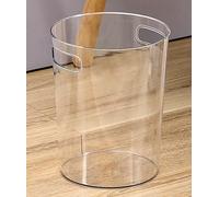 IPEA Papelera para papel de plástico transparente - 22 x 19 cm - Diseño minimalista y elegante - Papelera de reciclaje para oficina, casa, habitación - Cesta de basura para escritorio, mesa