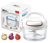 IPEA Picadora Manual con Cuerda - [CUCHILLAS DE ACERO INOXIDABLE + EMPUÑADURA] - Mini Picadora de Verduras para Cortar