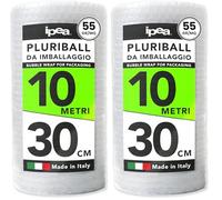 IPEA Rollo de Plástico de Burbujas para Embalaje y Envío - 10 Metros x 30 cm - Fabricado en Italia - Pluriball - Burbujas de Aire para Protección, Acolchado, Embalaje de Objetos - Resistente Desgarro