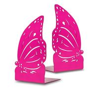 IPEA Sujetalibros para Libros de niños - Made in Italy - Design Butterfly - Tope de Libros Decorativos de Metal para Dormitorio, casa, Escuela, Escritorio, estanterías - Sujetalibros Coloridos con