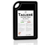 IPEA Tabla de Cortar de Madera Presurizada HPL Elegante y Sólida - Fabricada en Italia - 33 x 23 cm - Tabla de Corte Negra Rectangular de Cocina para Quesos, Aperitivos, Verduras, Pan, Salami - Negro