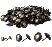 IPEA Tachuelas de tapicería - 200 unidades - Tachuelas decorativas para muebles - Broches de metal para sillones - Color bronce y dorado - 20 x 12 mm