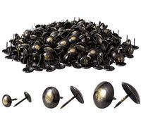IPEA Tachuelas de tapicería - 200 unidades - Tachuelas decorativas para muebles - Broches de metal para sillones - Color bronce y dorado - 14 x 12 mm