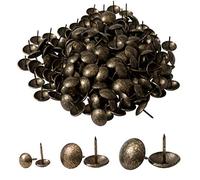 IPEA Tachuelas de tapicería - 200 unidades - Tachuelas decorativas para muebles - Pin de metal para sillones - Color dorado envejecido - 20 x 12 mm