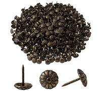IPEA Tachuelas de tapicería modelo flor - 200 unidades - Tachuelas decorativas para muebles muebles muebles muebles muebles - Fabricado en Italia - Pin de metal - Color dorado envejecido - 11 x 12 mm