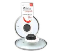 IPEA Tapa para Sartén o Cacerola de Vidrio Templado - 16/18 / 20/22 / 24/26 / 28/30 cm - Transparente Redonda Universal con Pomillo para Sartenes y Ollas de Cocina - Apta para Lavavajillas