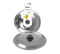 IPEA Tapa Sartén y Olla de Acero Inoxidable - 18/20 / 22/24 / 26/28 / 30 cm - Tapa Redonda Universal con Pomo para Sartenes de Cocina y Ollas - Lavable en Lavavajillas