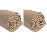 IPEA Tela de Popelín Algodón Beige - 200 cm x 150 cm - Fabricado en Italia - Tejido al Metro para Costura, Ropa, Forros, Accesorios, Patchwork - Tela Lisa para Coser - Lienzo (Paquete de 2)