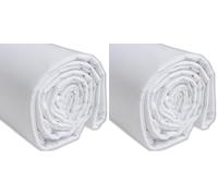 IPEA Tela de Popelín Algodón Blanco - 200 cm x 150 cm - Fabricado en Italia - Tejido al Metro para Costura, Ropa, Forros, Accesorios, Patchwork - Tela Lisa para Coser - Lienzo (Paquete de 2)