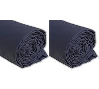 IPEA Tela de Popelín Algodón Gris Antracita - 200 cm x 150 cm - Fabricado en Italia - Tejido al Metro para Costura, Ropa, Forros, Accesorios, Patchwork - Tela Lisa para Coser - Lienzo (Paquete de 2)