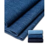 IPEA Tela Vaquera Azul 100% Algodón - 150 x 100 cm - Made in Italy - Tejido Denim ligero - Color Liso para Ropa, Costura, Cccesorios, Chaquetas, Batas - Gramaje 475 g/m2 - Azul Medio