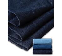 IPEA Tela Vaquera Azul 100% Algodón - 150 x 100 cm - Made in Italy - Tejido Denim ligero - Color Liso para Ropa, Costura, Cccesorios, Chaquetas, Batas - Gramaje 475 g/m2 - Azul Oscuro