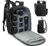 IPEB Mochila para cámara DSLR/SLR/SLR/Mirrorless Camera Bag Professional Waterproof Camera Case 11x5.9x15.0 cm para fotógrafos, gris